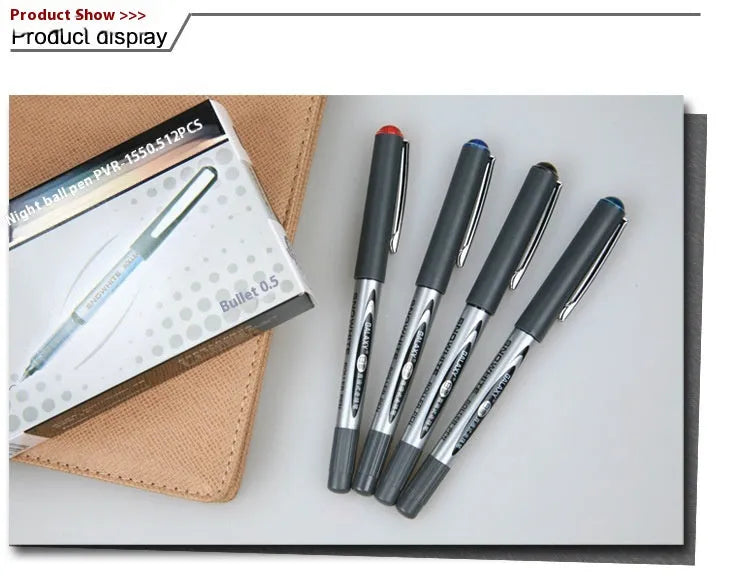Simple Series 0.5mm water-based quick-drying signature pen with plastic body in 12-piece pack
