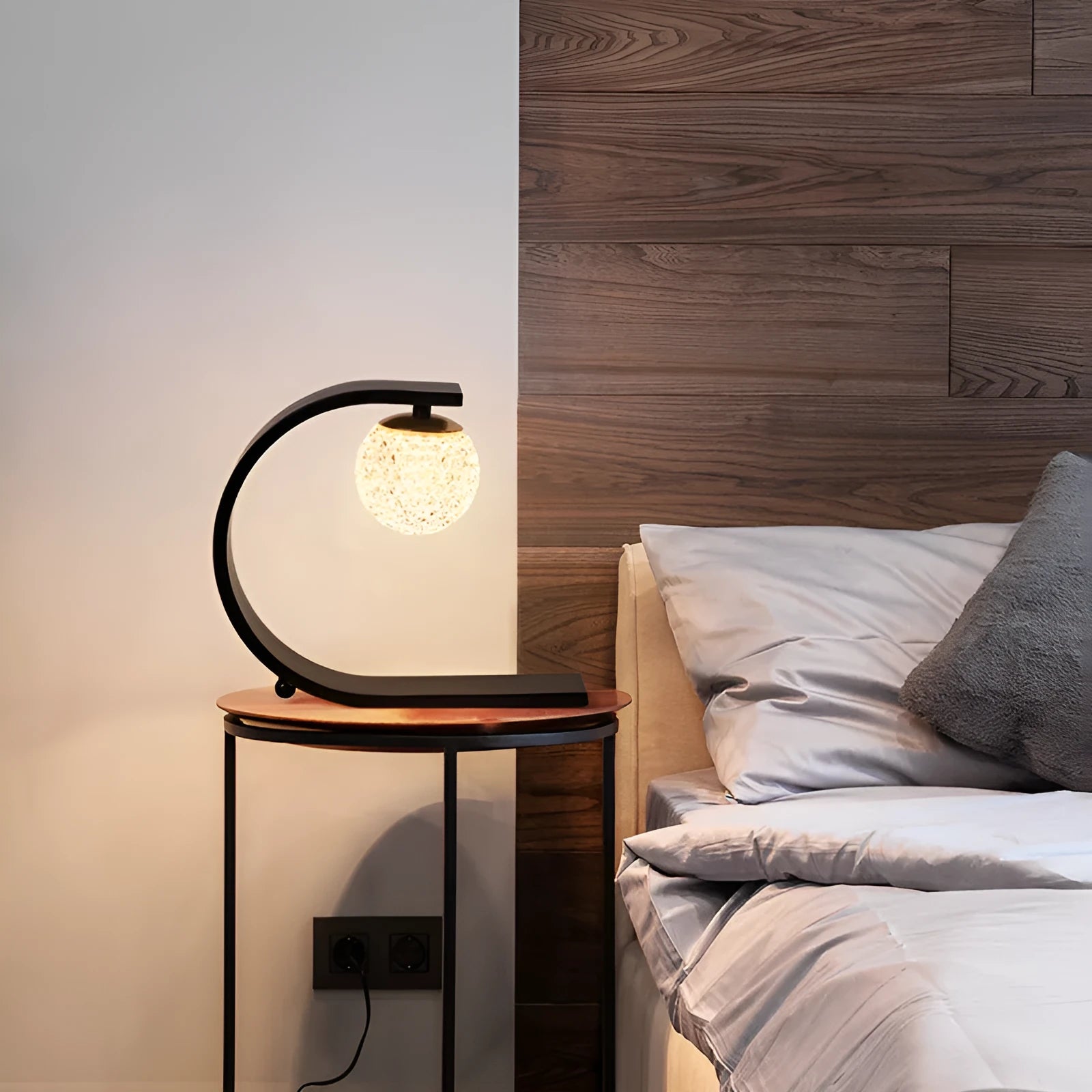 Net red modern minimalist starry LED desk lamp black iron acrylic 5W UK plug