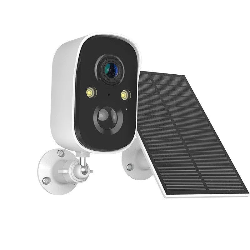 4G wireless security camera with optional solar panel for outdoor property monitoring