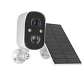 4G wireless security camera with optional solar panel for outdoor property monitoring