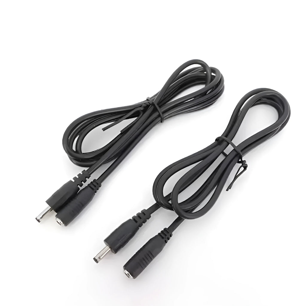 Black copper 22AWG DC power cord male to female plug