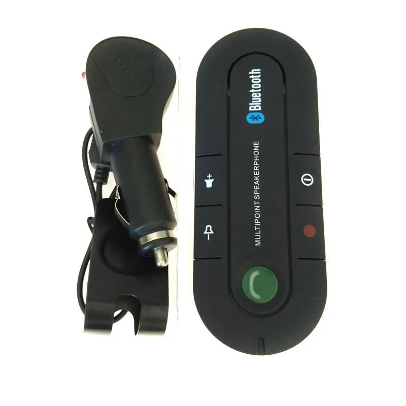 Vehicle-mounted Bluetooth handsfree phone sun visor kit with car charger and USB cable