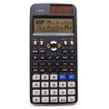 CASIO 991EX scientific calculator in black, blue, and pink colour options with solar panel