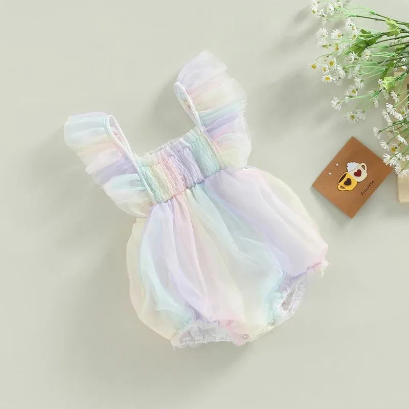 Baby girl sleeveless jumpsuit thin modal cotton spandex one-piece suit in sizes 3M to 18M