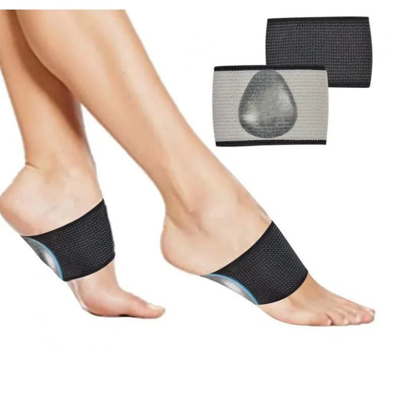 Elastic foot bandage with removable heart pad arch support for men and women