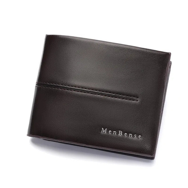 Men's genuine leather belt and wallet gift set with electroplated alloy automatic buckle in black black or black brown