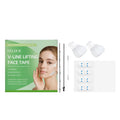 Invisible face lift tape patches and black lifting ropes with hook closures for facial firming