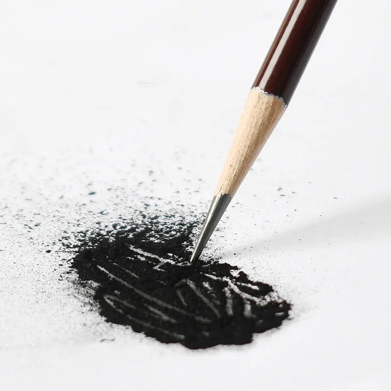 Children's professional charcoal sketching set with multiple pencil grades and drawing materials