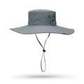 Men's cotton linen fisherman sun hat with flat crown and flame embroidery in summer colours
