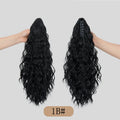 Water ripple grip ponytail corn curler synthetic wig in curly texture with hair clip
