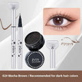 Double-headed lower eyelash seal liquid eyeliner pen in retro black and caramel mocha with 0.5g and 3g net content