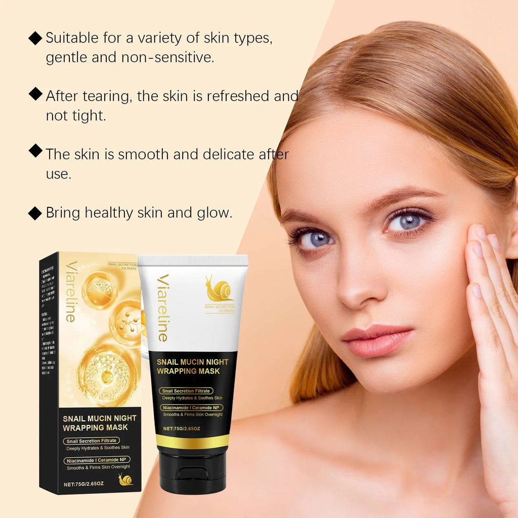 75g tube of snail mucus tearing facial mask with collagen and ceramide