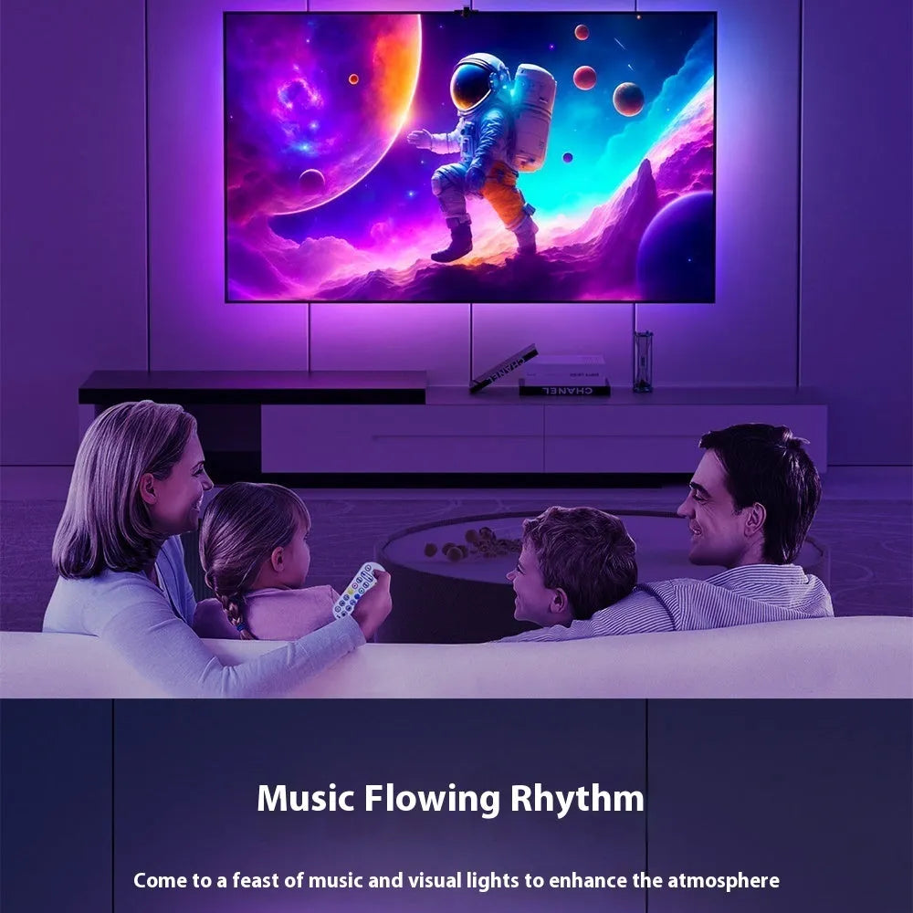 Sensor capture TV sync magic colour ambience light belt in 3.8m or 5m length with 5050 LEDs