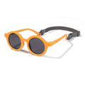 Children's silicone sunglasses with round frame and polarized lenses for 0-3 year olds