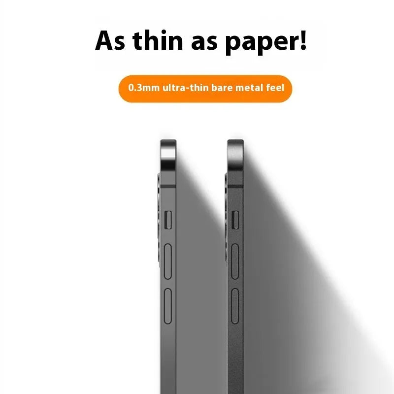 Ultra-thin transparent matte iPhone case with frosted TPU finish, back cover style.