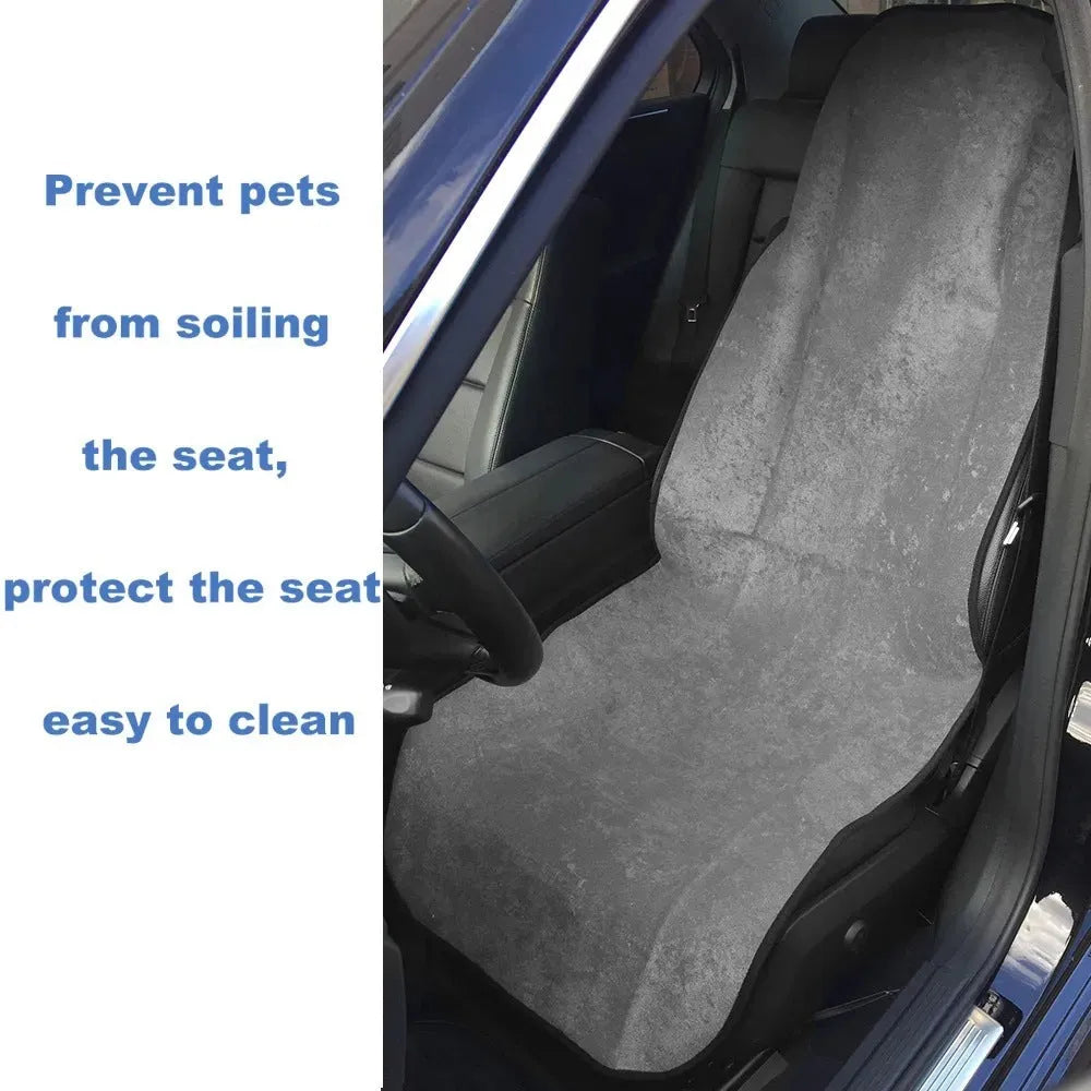 Universal towel cloth car seat cushion, sweat-absorbent ice pad style, in gray blue red black or beige