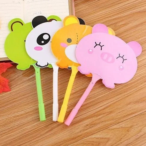 Colourful character-themed ballpoint pen for promotional giveaways with kitten, unicorn, and fruit designs.