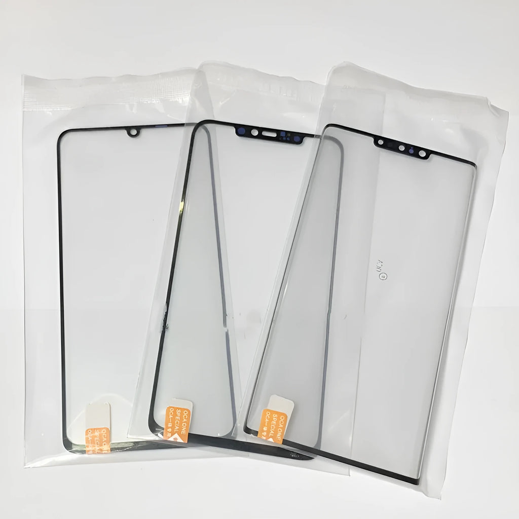 OnePlus 7 Pro replacement glass touch screen with OCA adhesive for phone repair.