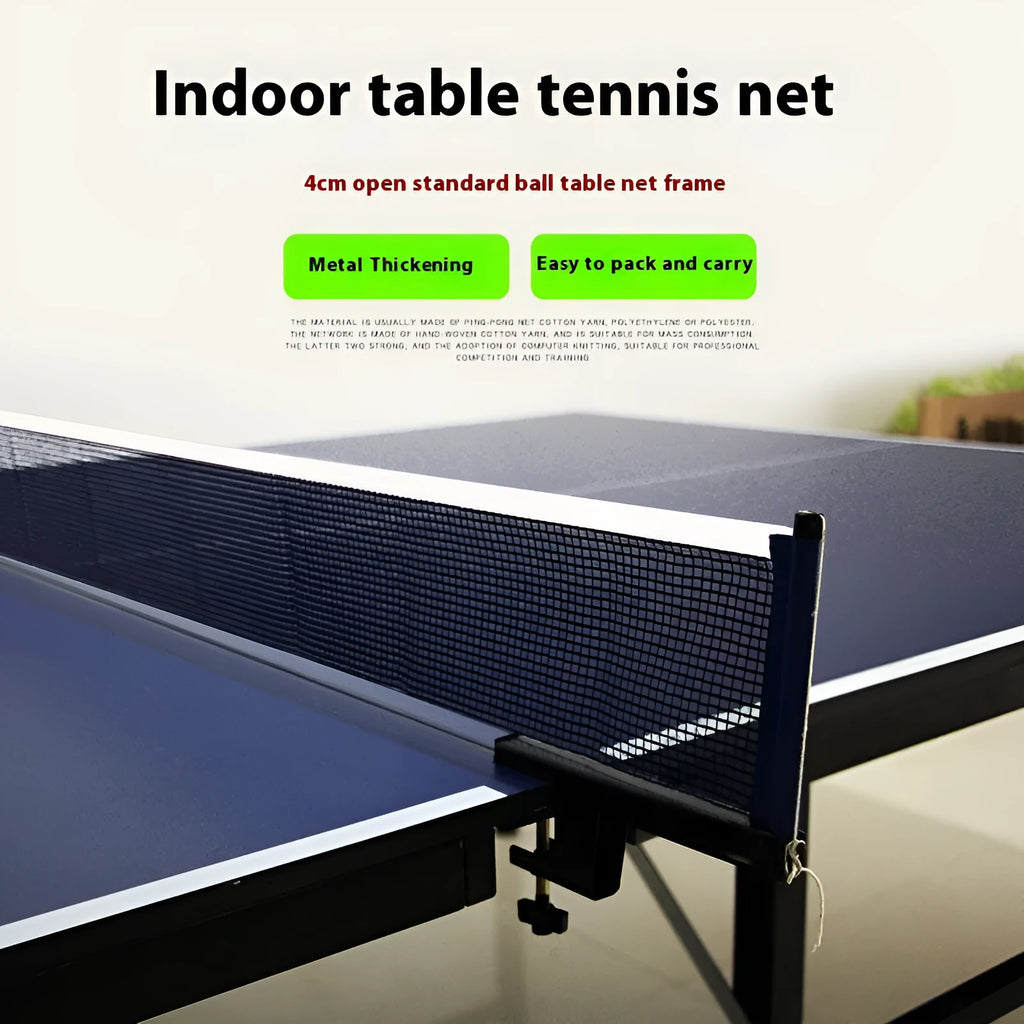 Table tennis post set with universal large clip for indoor open grid table tennis tables