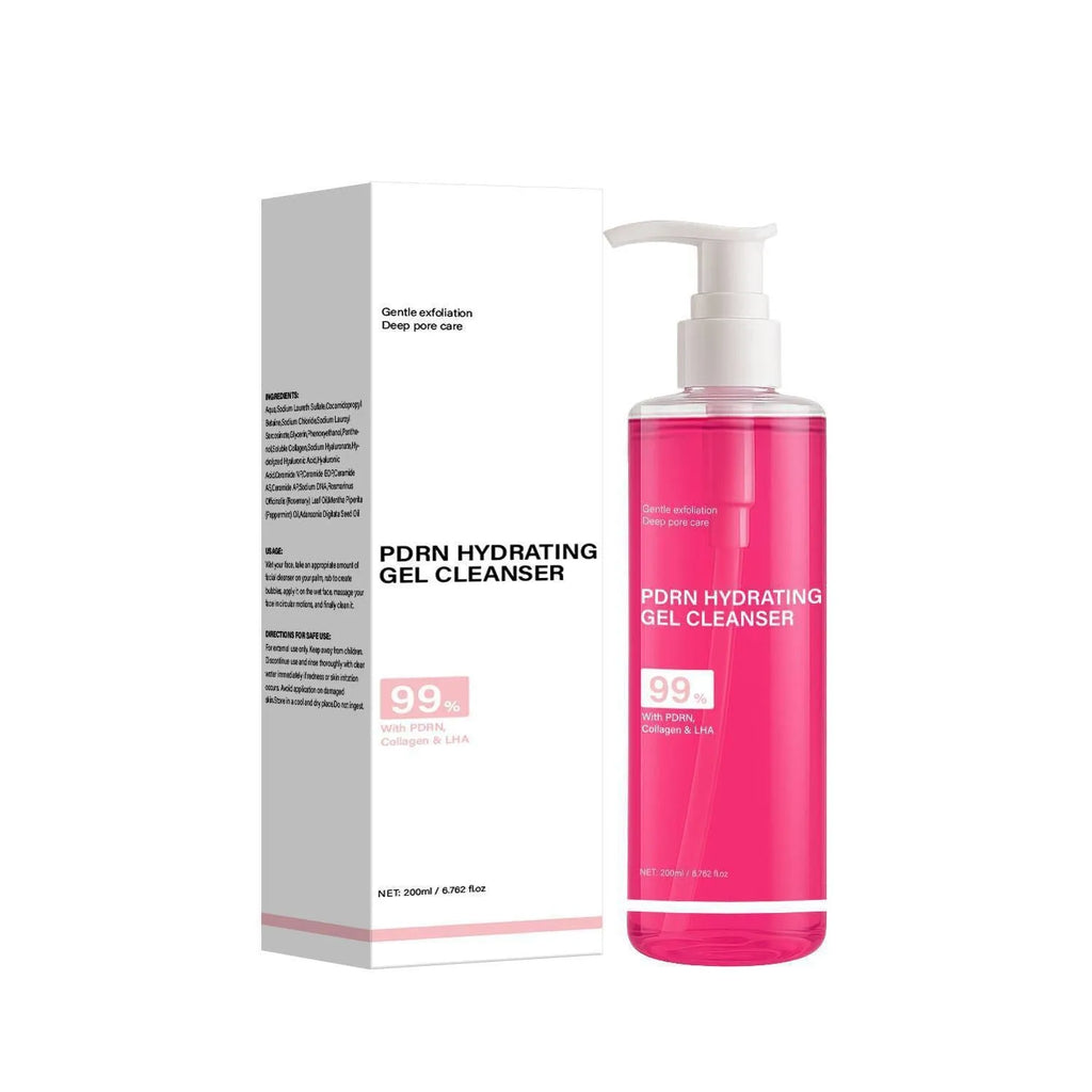 PDRN jelly foam facial cleanser 200ml tube with moisturising formula for daily face washing