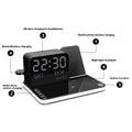 Black 7-in-1 wireless charging station with touch night light, week temperature display, 30W max output, PD fast charge