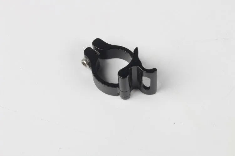 Black aluminium alloy clamp ring for vehicle hoses measuring 28.6mm in diameter