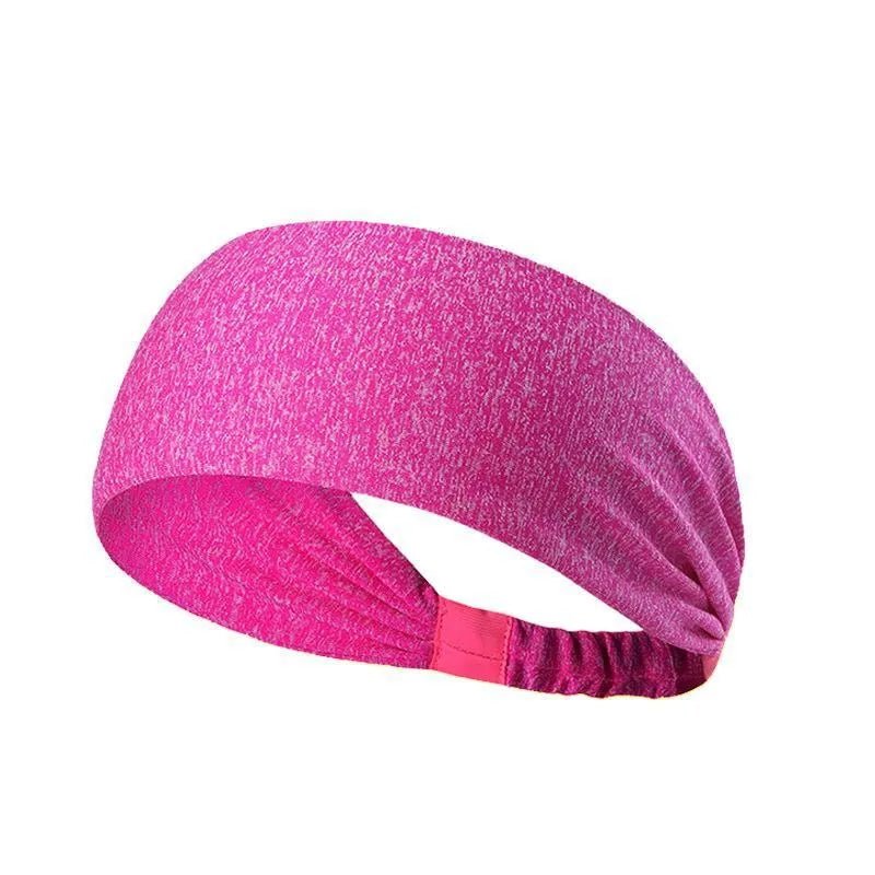 Quick-drying antiperspirant polyester fibre yoga hair band for women, striped red design