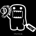 Cartoon car sticker PVC decal 15x12cm black white vehicle decoration