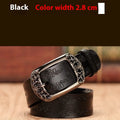 Women's thin decorative jeans belt with alloy buckle in black or brown colour options