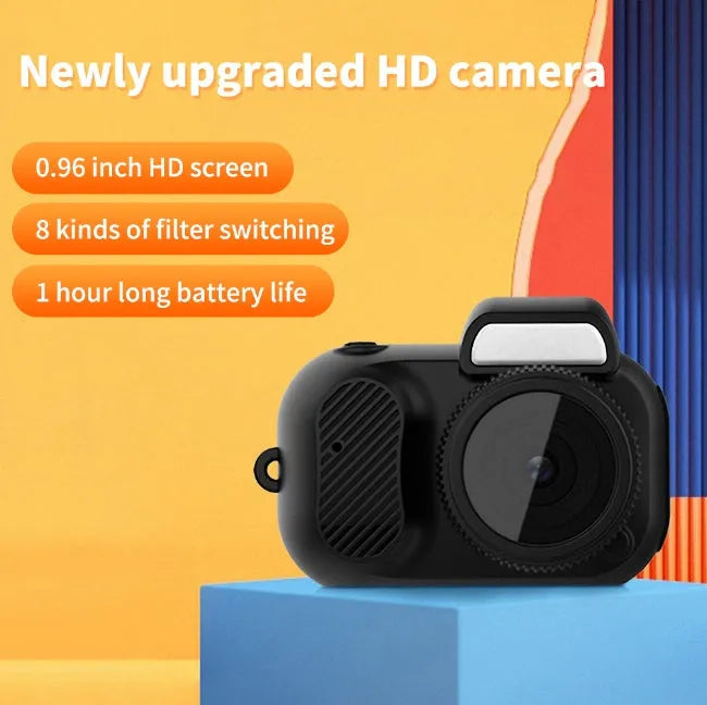 Black Y3000 HD outdoor sports camera with 0.96-inch display screen, shown next to a high-speed TF memory card.