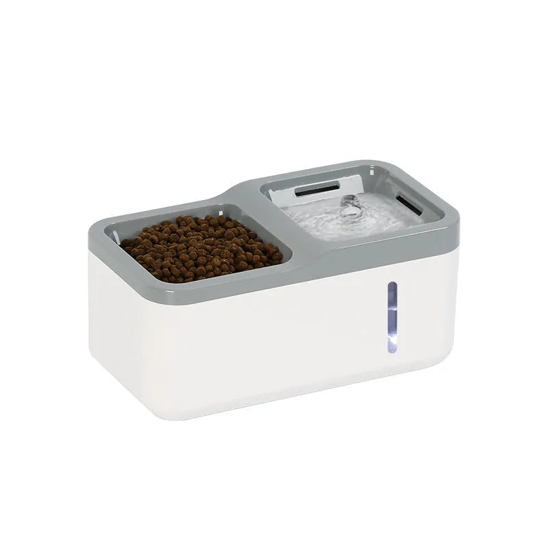Intelligent 2.8L ABS automatic pet water dispenser for cats in black with EU plug on a floor