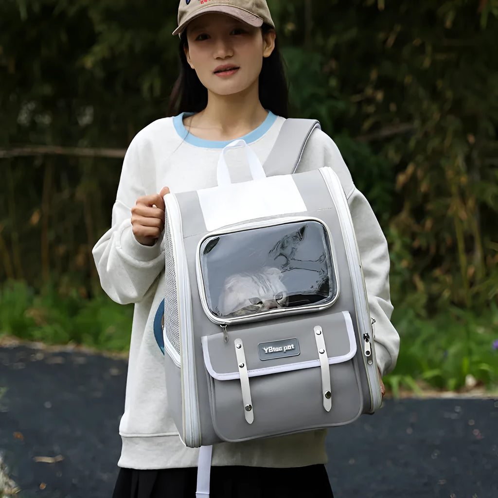 Breathable Oxford pet carrier bag in solid colour, suitable for cats up to 7.50kg and small dogs