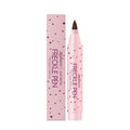 Freckle Pen cosmetic makeup tool for applying faux freckles in dark brown and light brown.