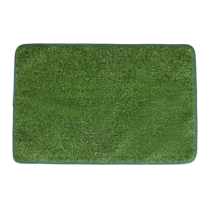 Green realistic dog grass pee pad with drainage-layer for potty training