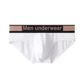 Men's modal briefs in black with a gradient belt and low waist sports design.