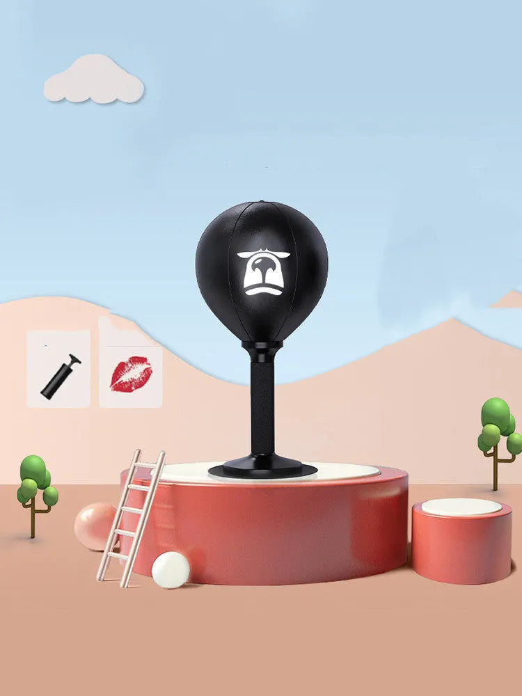 Desktop children boxing ball with PU ball, ventilated base, 40cm height, Cool Bear style
