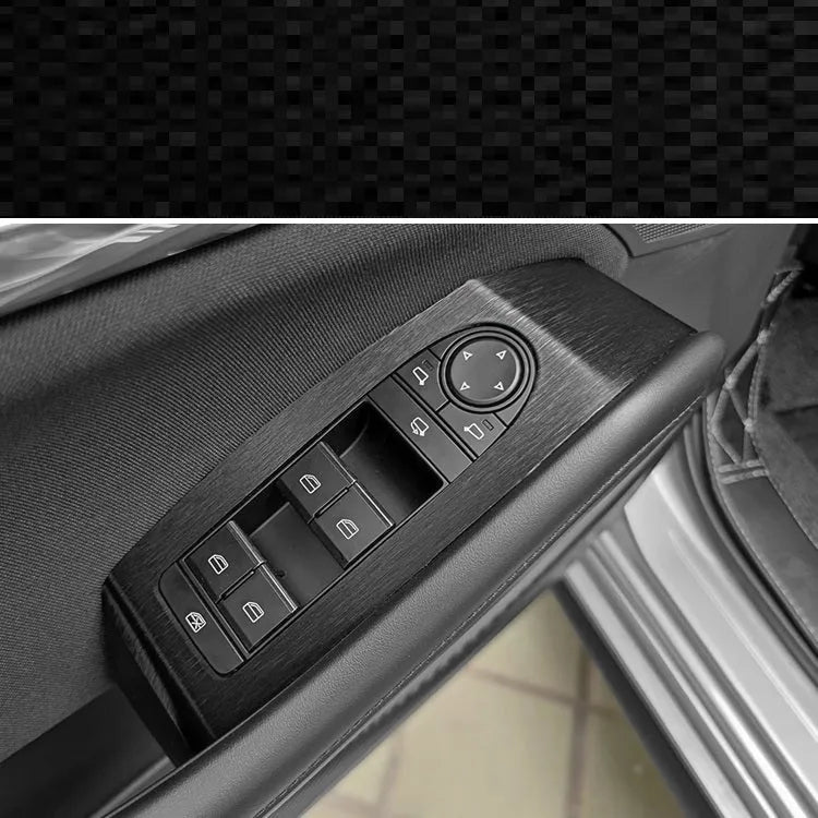 Unksera car interior modification kit with vinyl sticker sheets for dashboard, centre console, and door handles.