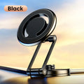 Telescopic folding car phone holder with magnetic suction mount for dashboard installation