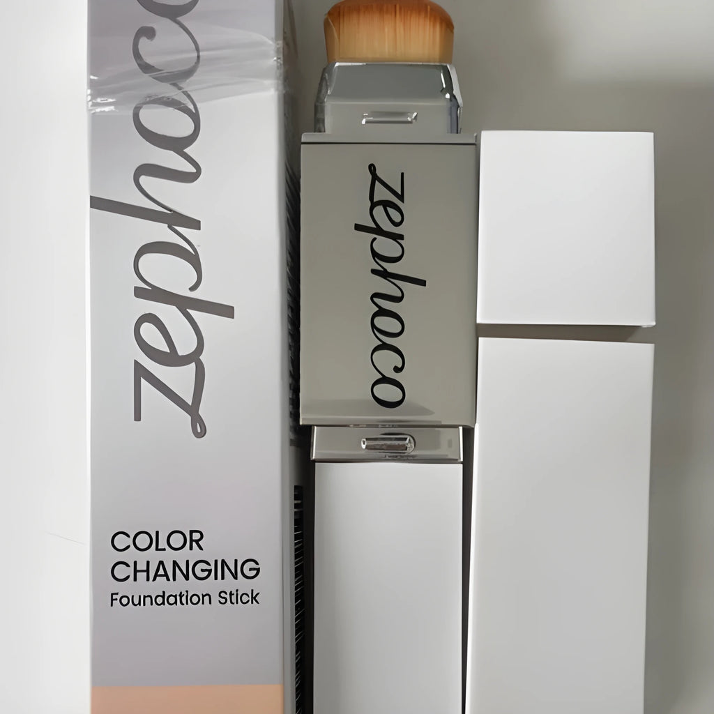 Two in one colour changing foundation stick with mineral oil and vitamin E in three colour options