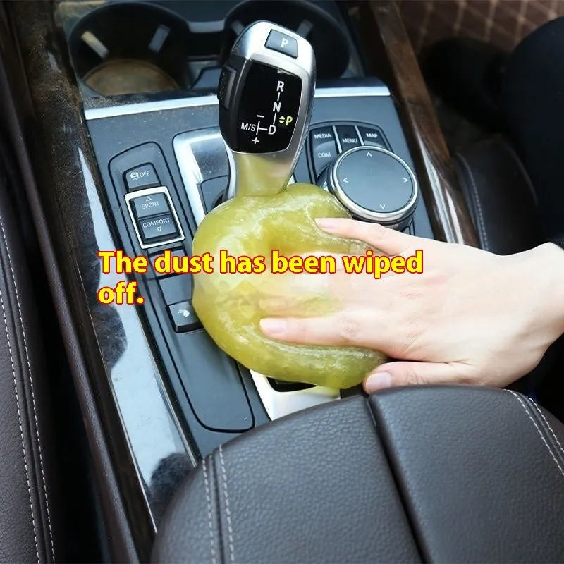 Multicolour dust-sticking soft gel cleaner for car window gaps and air vents 70g reusable block