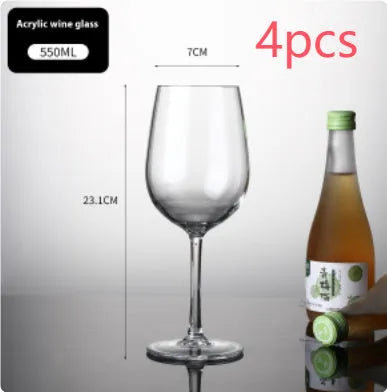 Clear plastic wine bottle with modern design in 550ml capacity for catering or home use