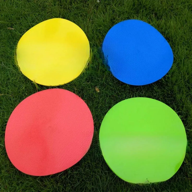 23cm diameter football training marker pad in multiple colours for field drills