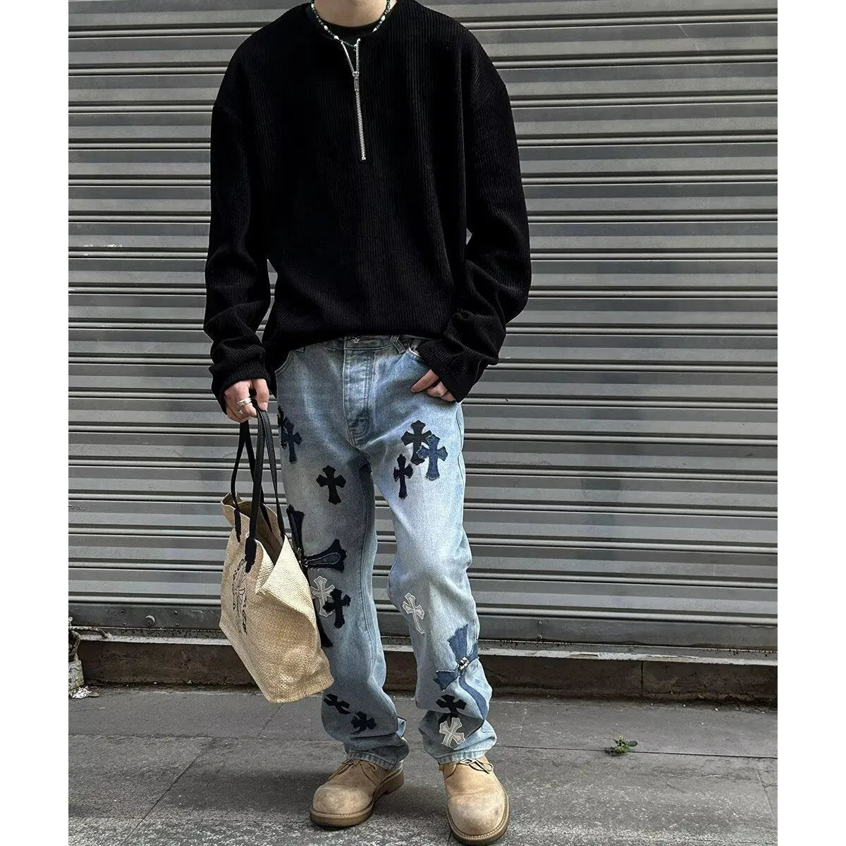 Men's solid colour early spring bottoming shirt pullover in grey, black or apricot