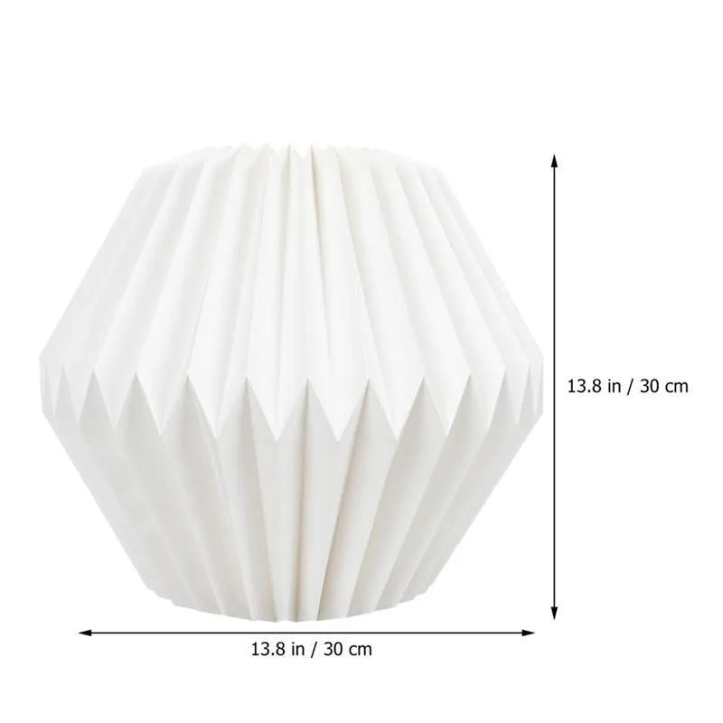 Origami waist drum paper lampshade for minimalist ceiling light decoration