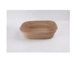 Brown disposable cat litter box showing waterproof biodegradable construction