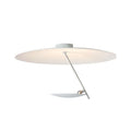50cm diameter iron ceiling lamp in white gold finish with warm LED light