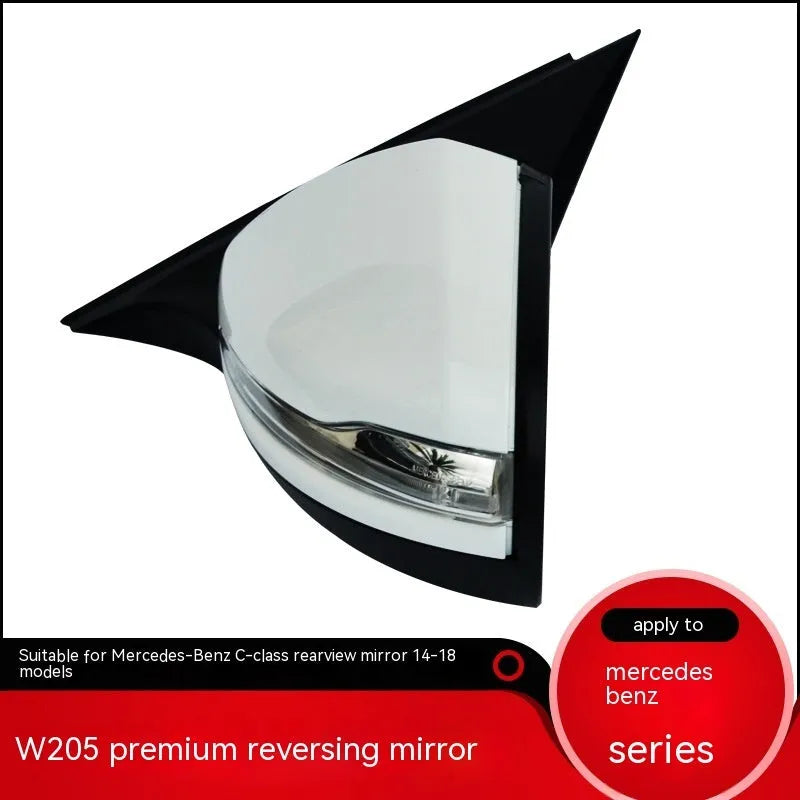 Mercedes-Benz W205 C-Class rear view mirror assembly with ABS shell in three colour options