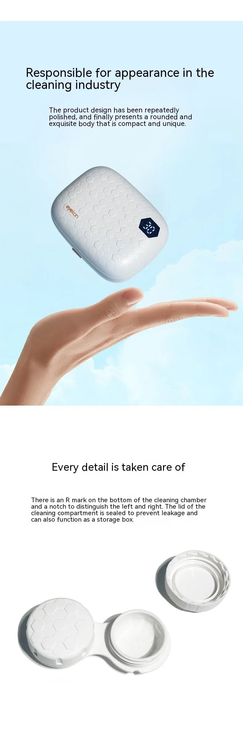 Pearl white automatic ultrasonic cleaning machine for invisible glasses