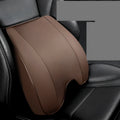 Memory foam car neck pillow or waist cushion with PU leather cover in black, coffee, beige, or wine red