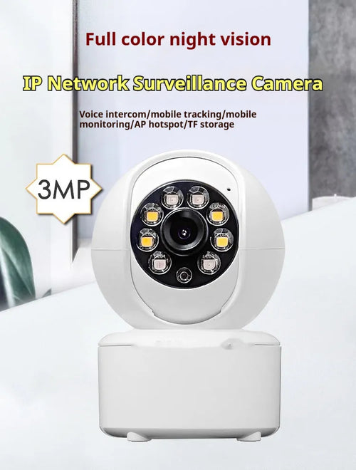 1080p HD Wi-Fi Bluetooth home security camera with panoramic view and ceiling mount bracket